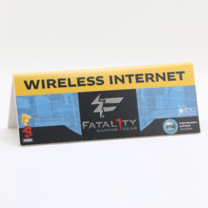 Fatal1ty E3 Expo Press Room Sponsorship WiFi Card Sign - image 1